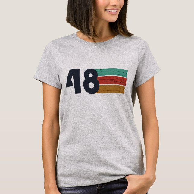 Geboren 1948 Vintager Geburtstag T-Shirt (Vorderseite)