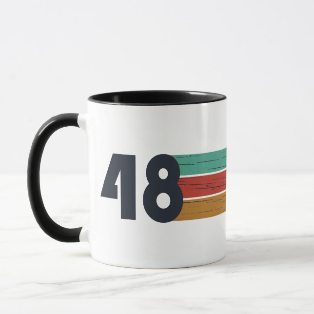 Geboren 1948 Vintager Geburtstag Tasse (Links)