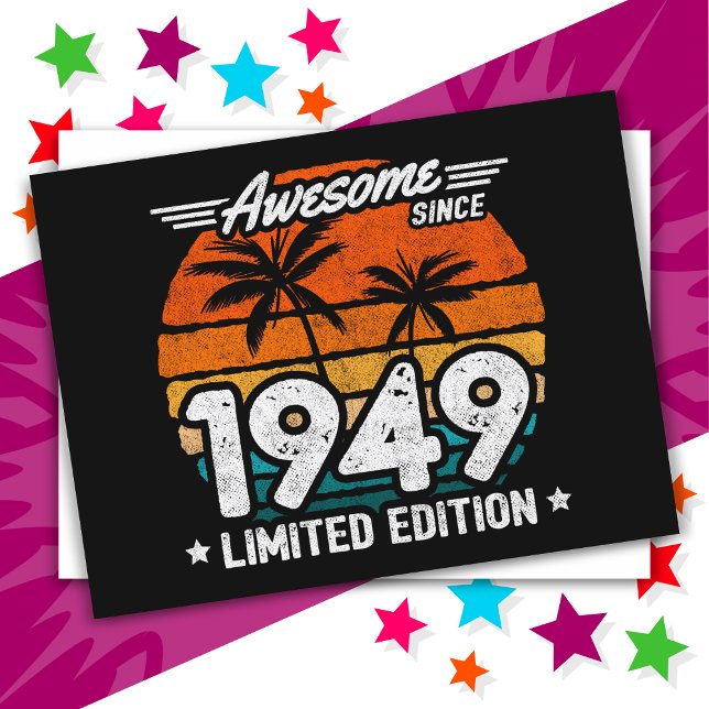 Geboren 1949 Limited Edition Retro Phantastisch se Postkarte (Von Creator hochgeladen)