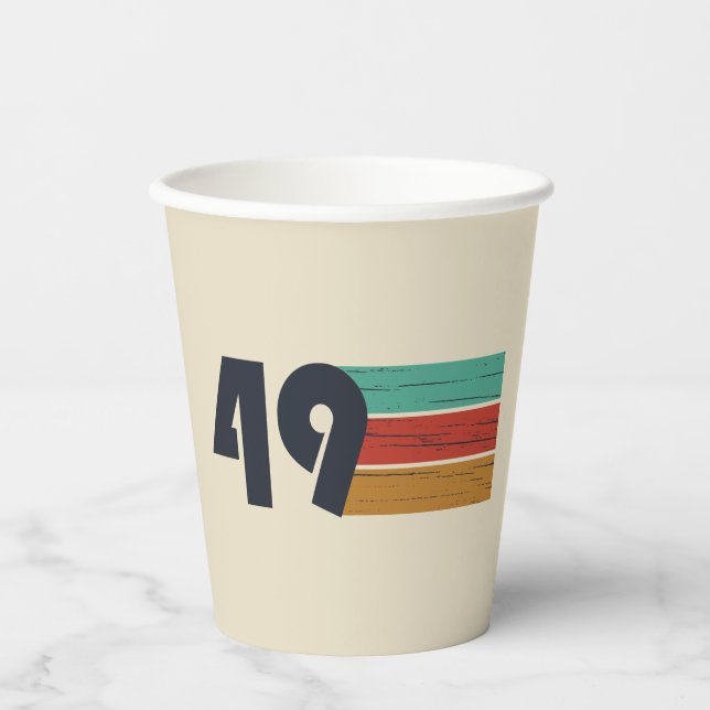 geboren 1949 Vintager Geburtstag Pappbecher (Vorderseite)