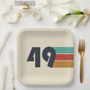 geboren 1949 Vintager Geburtstag Pappteller