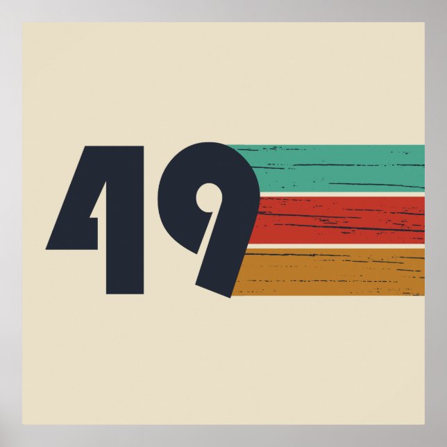 geboren 1949 Vintager Geburtstag Poster (Vorne)