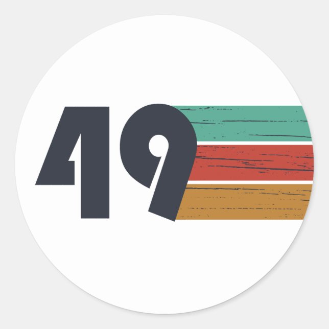 geboren 1949 Vintager Geburtstag Runder Aufkleber (Vorderseite)