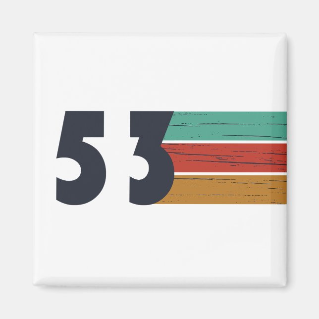 geboren 1953 Vintager Geburtstag Magnet (Vorne)