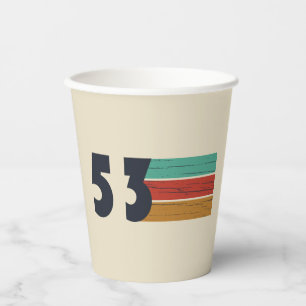geboren 1953 Vintager Geburtstag Pappbecher
