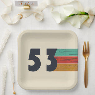 geboren 1953 Vintager Geburtstag Pappteller
