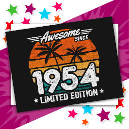 Geboren 1954 Limited Edition Retro Phantastisch se Postkarte