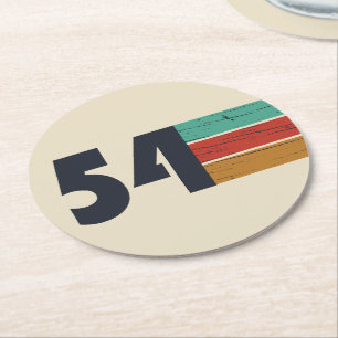 geboren 1954 Vintage 70. Geburtstagsgeschenk Runder Pappuntersetzer