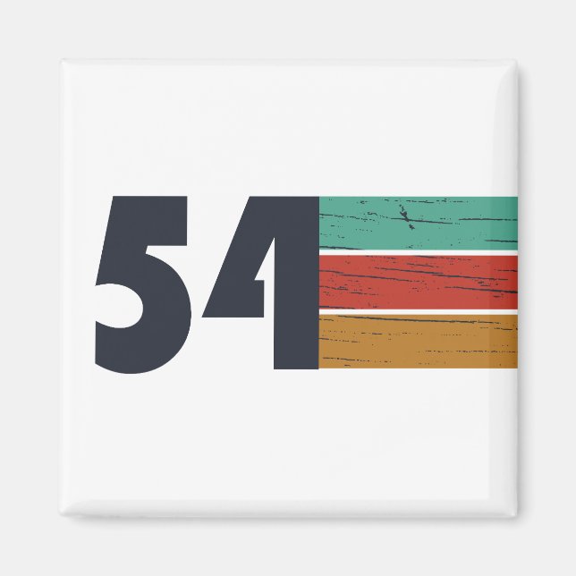 geboren 1954 Vintager Geburtstag Magnet (Vorne)