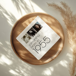 Geboren 1955 3 Fotos 70. Geburtstagsparty Serviette