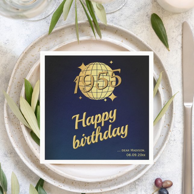 Geboren 1955, 70. Geburtstag Serviette (Von Creator hochgeladen)