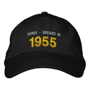 Geboren 1955 oder jedes Jahr 60. Geburtstag V02A S Bestickte Baseballkappe