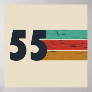 Geboren 1955 Vintage 70. Geburtstagsgeschenk Poster