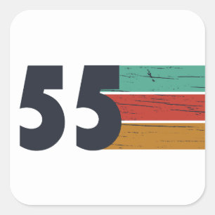 Geboren 1955 Vintage 70. Geburtstagsgeschenk Quadratischer Aufkleber