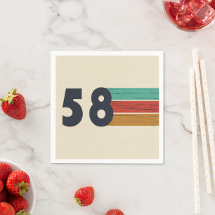 geboren 1958 Vintage Geburtstagsparty Serviette
