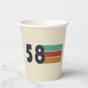 geboren 1958 Vintager Geburtstag Pappbecher
