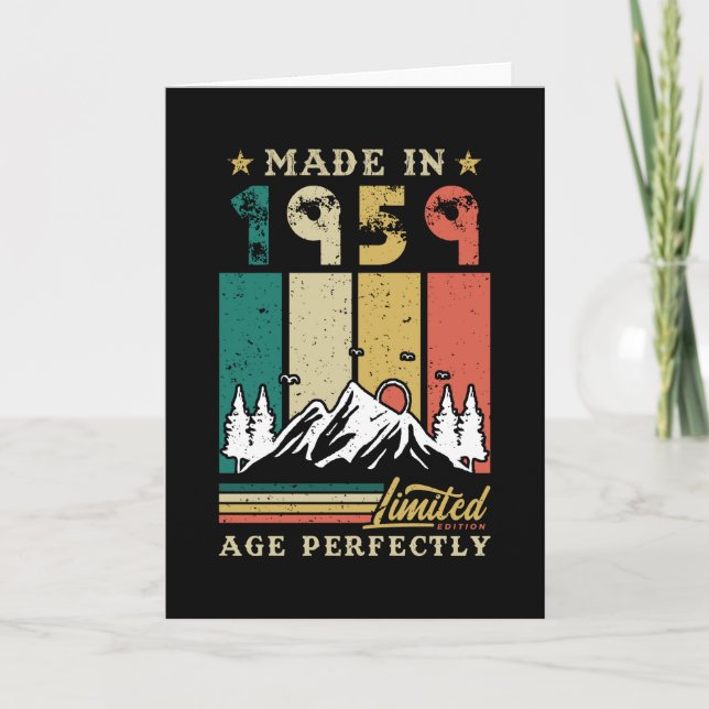 Geboren 1959 Geburtstag Karte (Vorderseite)