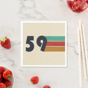 geboren 1959 Vintage Geburtstagsparty Serviette