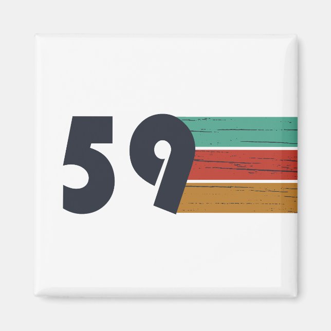 geboren 1959 Vintager Geburtstag Magnet (Vorne)