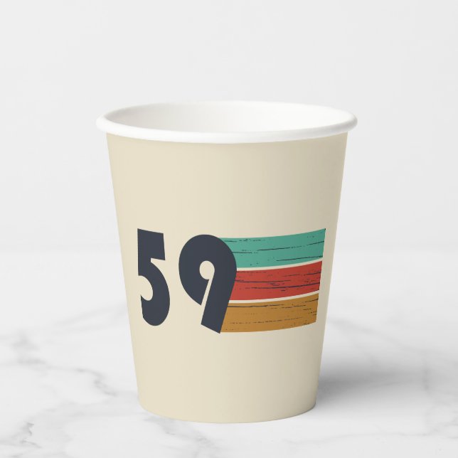 geboren 1959 Vintager Geburtstag Pappbecher (Vorderseite)