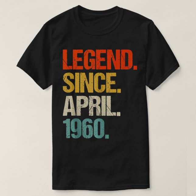 Geboren 1960 64 Jahre alt Gebildet 1960 64. Geburt T-Shirt (Design vorne)