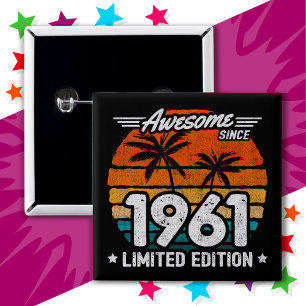Geboren 1961 Limited Edition Retro Phantastisch se Button