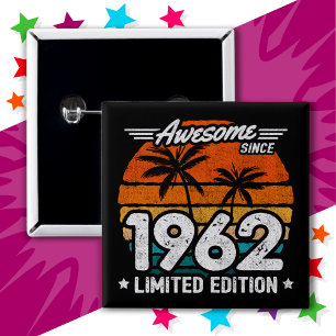 Geboren 1962 Limited Edition Retro Phantastisch se Button