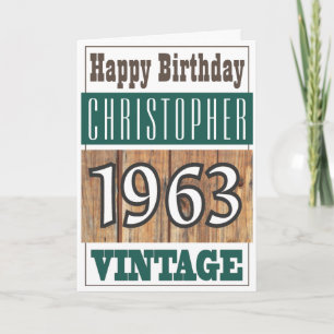 Geboren 1963 Grußkarte Karte