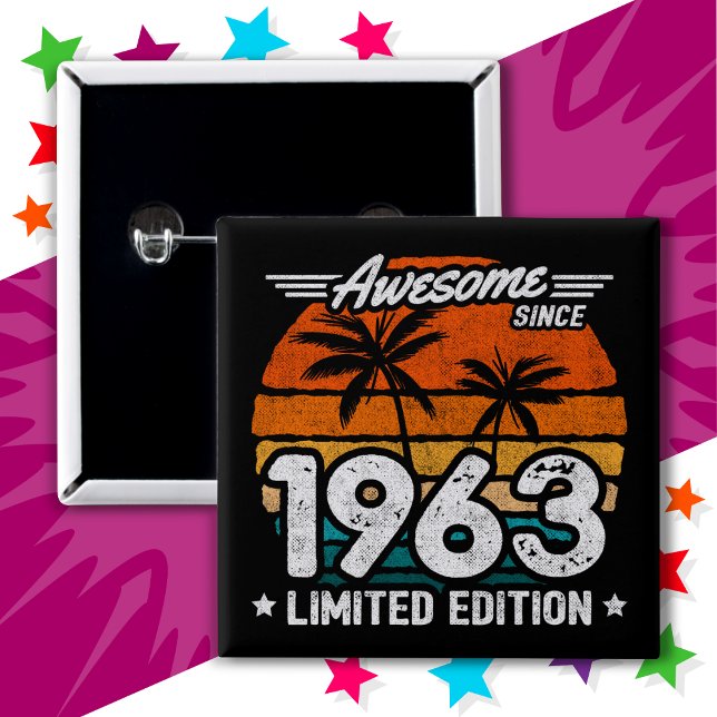 Geboren 1963 Limited Edition Retro Phantastisch se Button (Von Creator hochgeladen)