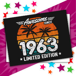 Geboren 1963 Limited Edition Retro Phantastisch se Postkarte