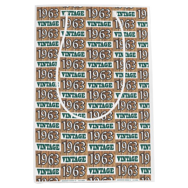 Geboren 1963 Mittelgeschenktasche Mittlere Geschenktüte (Vorderseite)