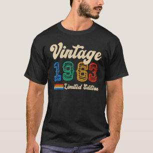 Geboren 1963 Vintag 60. Geburtstag Retro 60 Jahre T-Shirt