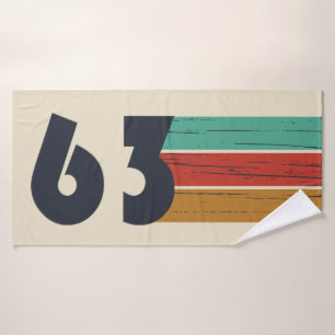 geboren 1963 Vintage Geburtstagsgeschenke Badehandtuch