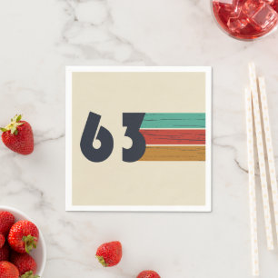 geboren 1963 Vintage Geburtstagsparty Serviette