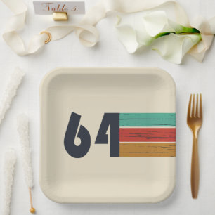 geboren 1964 Vintag 60. Geburtstag Pappteller