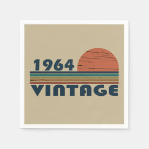 Geboren 1964 Vintage Geburtstagsparty Serviette