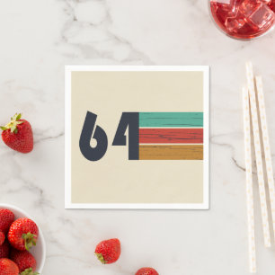 geboren 1964 Vintage Geburtstagsparty Serviette