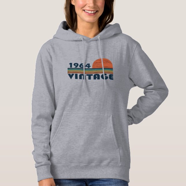 Geboren 1964 Vintager Geburtstag Hoodie (Vorderseite)