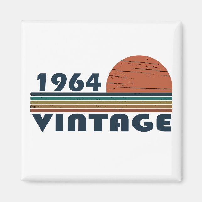 Geboren 1964 Vintager Geburtstag Magnet (Vorne)
