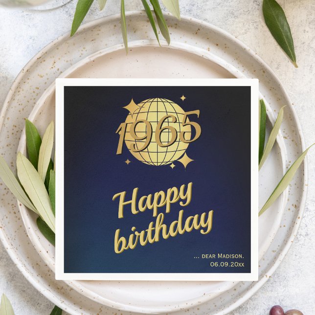 Geboren 1965 60. Geburtstag Serviette (Von Creator hochgeladen)