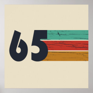 Geboren 1965 Vintage 60. Geburtstagsgeschenk Poster