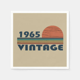 Geboren 1965 Vintage 60. Geburtstagsparty Serviette