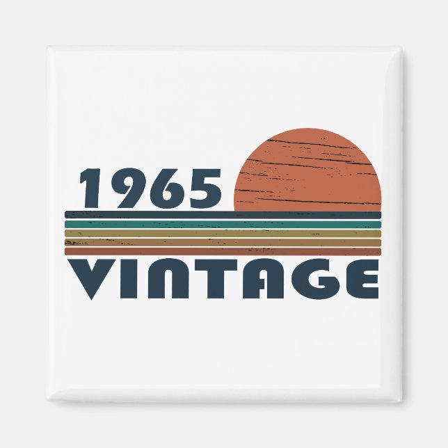 Geboren 1965 Vintager Geburtstag Magnet (Vorne)