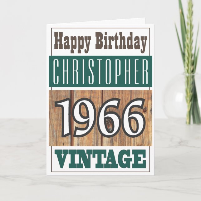 Geboren 1966 Grußkarte Karte (Vorderseite)