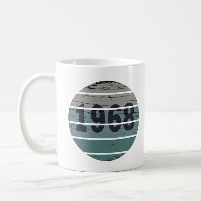 Geboren 1968 Vintage Geburtstagsgeschenke Kaffeetasse (Links)