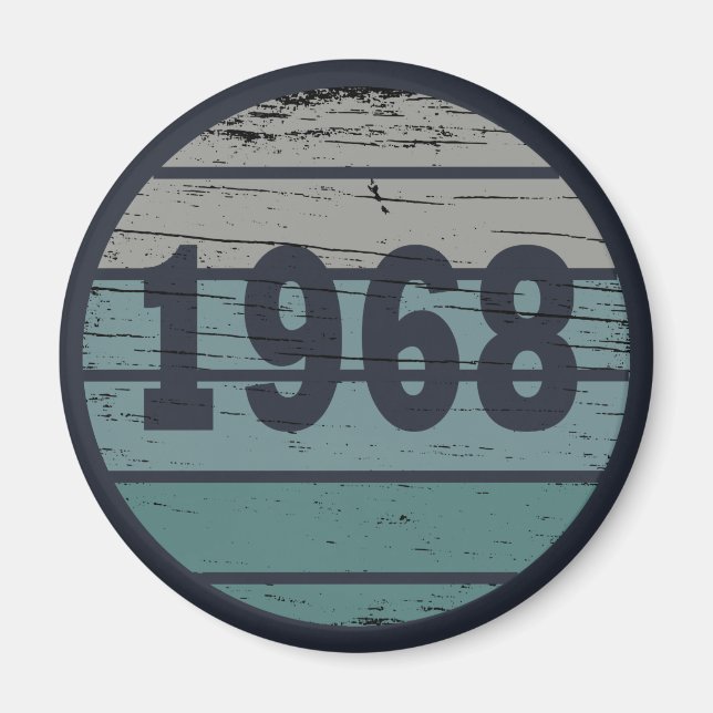 Geboren 1968 Vintage Geburtstagsgeschenke Magnet (Vorne)