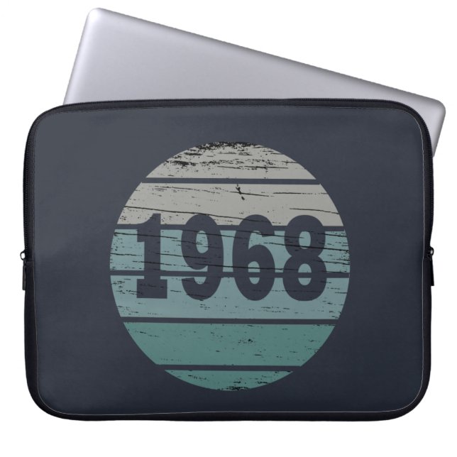 geboren 1968 Vintager Geburtstag Laptopschutzhülle (Vorderseite)