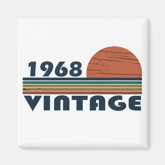 Geboren 1968 Vintager Geburtstag Magnet (Vorne)