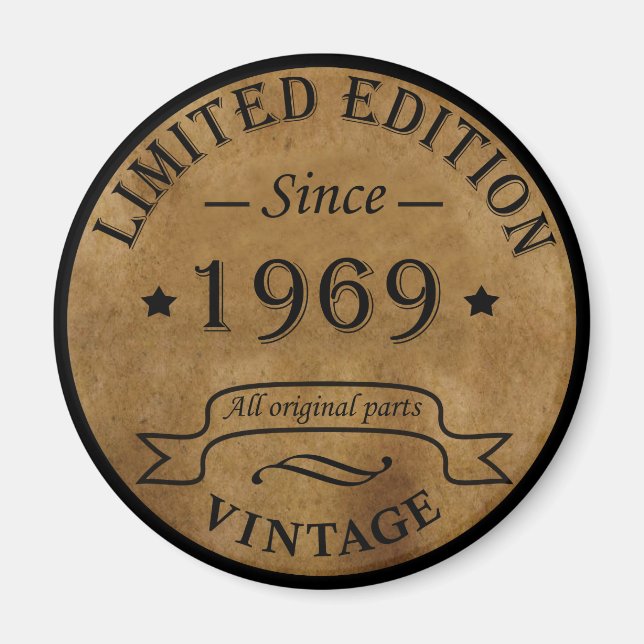 Geboren 1969 Vintage Geburtstagsparty Magnet (Vorne)
