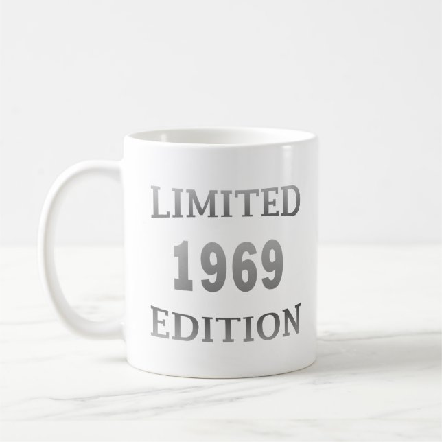 geboren 1969 Vintager Geburtstag Kaffeetasse (Links)